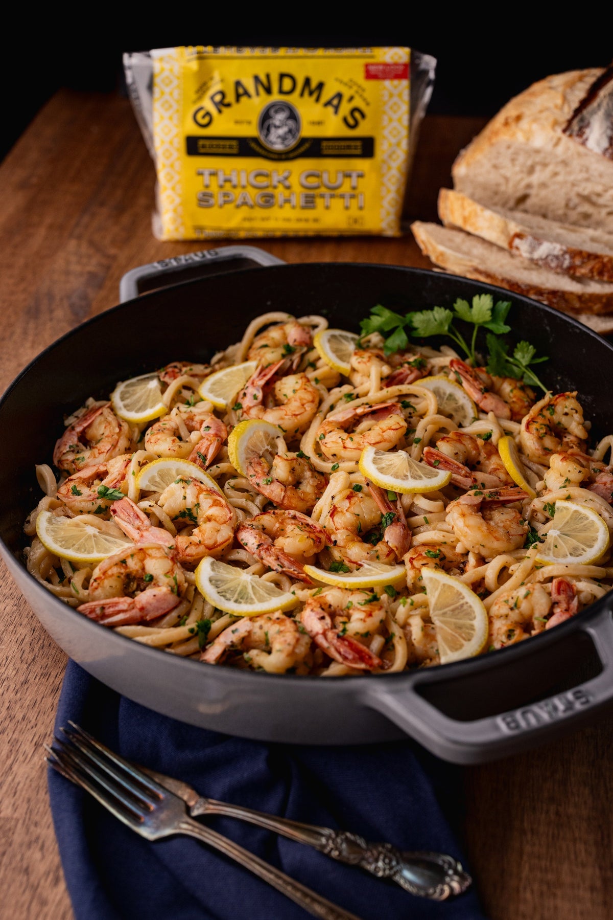 Shrimp Scampi & Egg Noodles